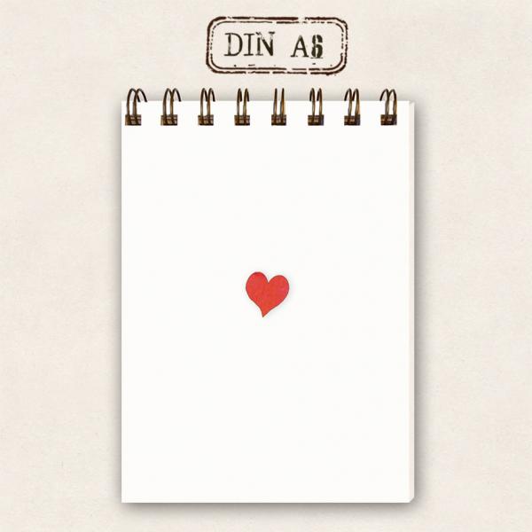 Skizzenblock Notizbuch DIN A6 - kleines Herz